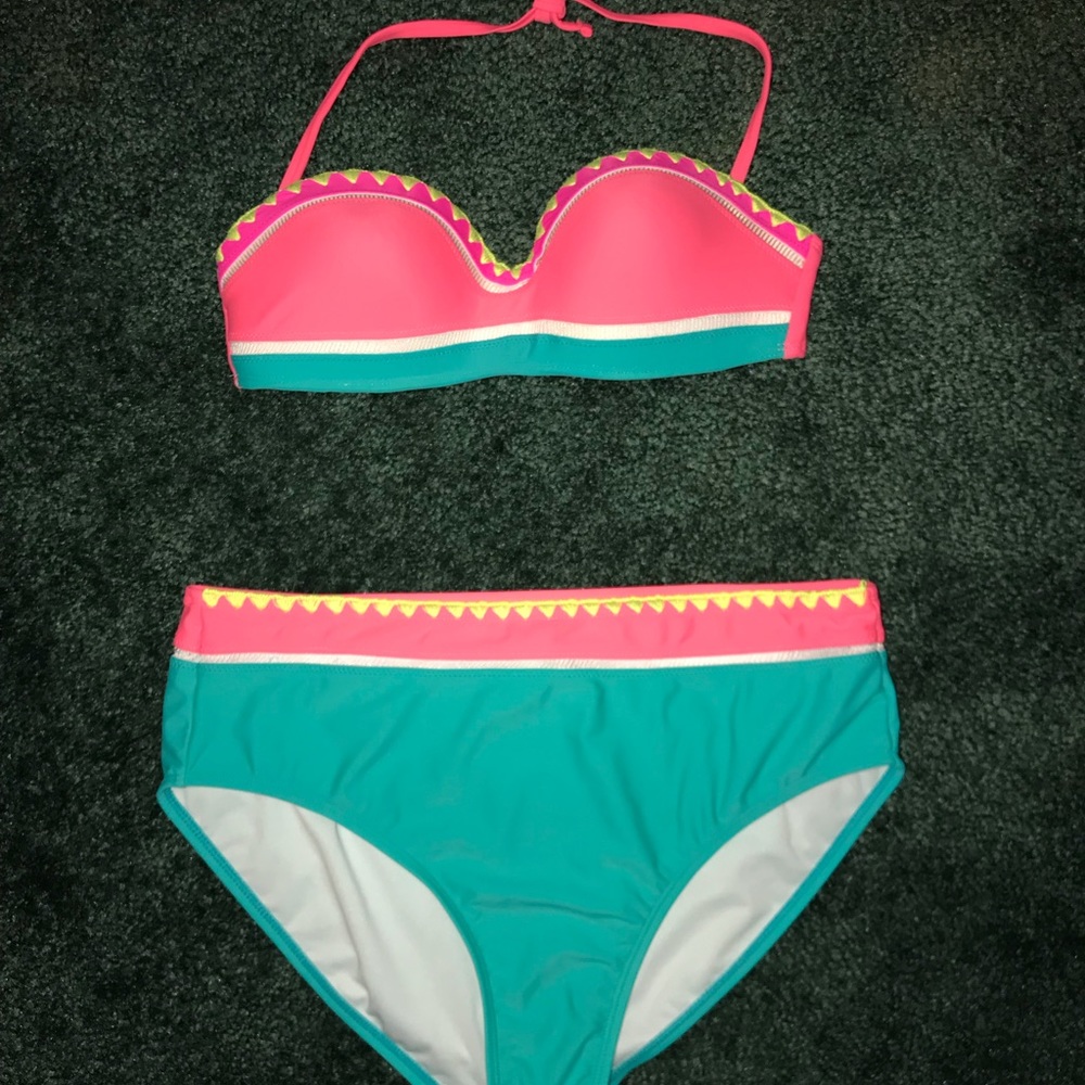 High waisted swim suit
